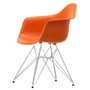 Vitra - Eames Plastic Armchair DAR RE, chromé / orange rouille (patins en feutre basic dark)