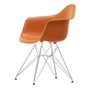 Vitra - Eames Plastic Armchair DAR RE, chromé / orange rouille (patins en feutre basic dark)