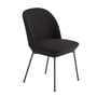 Muuto - Chaise oslo side chair, anthracite noir / noir (ocean 3)