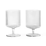 Ferm Living - Ripple Verre à vin, transparent (set de 2)