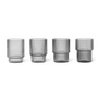 Ferm Living - Ripple Verres, smoked grey (set de 4)