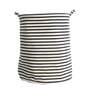 House doctor - Panier à linge stripes, ø 40 x h 50 cm, noir / blanc