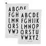 Design Letters - Classic Torchon, blanc (lot de 2)