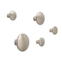 Muuto - Crochets muraux "The Dots Metal" set of 5, taupe
