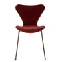 Fritz Hansen - Série 7 chaise, rembourrage intégral, brown bronze / Velvet Belfast rouge automne