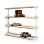 vonbox - Support à chaussures stixx 4gang, blanc / frêne