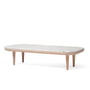 & tradition - Table basse Fly SC5, 120 x 60 cm, chêne blanc/marbre Bianco Carrara