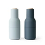 Audo - Bottle Grinder Set de moulins à sel et à poivre, blues (couvercle en bois)
