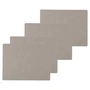 Lind DNA - Set de table Square L , 35 x 45 cm, Nupo gris clair (set de 4)
