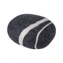 myfelt - Pouf en galets Hugo XL, gris foncé chiné