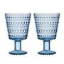 Iittala - Kastehelmi Verre à pied 26 cl, aqua (set de 2)