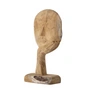 Bloomingville - sculpture de tête abstraite H 35 cm, bois recyclé