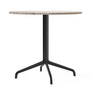Audo - Harbour Column Table de bistrot Ø 80 cm, quatre pieds, marbre Kunis Breccia / noir