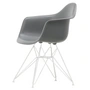 Vitra - Eames Plastic Armchair DAR RE, blanc / gris granit (patins en feutre blanc)
