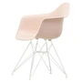 Vitra - Eames Plastic Armchair DAR RE, blanc / rose pâle (patins en feutre blanc)