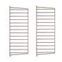 String - Échelle murale pour String Étagère 75 x 30 cm (lot de 2), marron