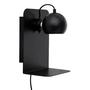 Frandsen - Ball Lampe murale USB avec étagère, noir mat