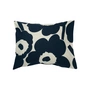 Marimekko - Unikko Taie d'oreiller 80 x 80 cm, coton blanc / bleu foncé