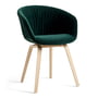 Hay - About A Chair AAC 23 Soft, chêne laqué mat / entièrement tapissé Lola vert foncé