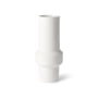 HKliving - Vase en speckled clay droit, m, ø 13 x 32 h cm, blanc