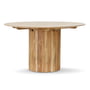 HKliving - Pillar Table de salle à manger ronde, Ø 140 cm, teck