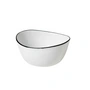 Broste Copenhagen - Salt Coupe, 10 x 11 x H 5,5 cm, blanc / noir