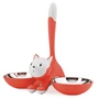 Alessi - Ecuelle pour chat Tigrito , orange rougeâtre
