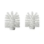 Nichba Design - Tête de brosse de rechange pour brosse de toilettes avec support mural, blanche (lot de 2)