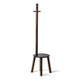 Umbra - Pillar Tabouret / porte-manteau, noir / noyer