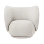 Ferm Living - Rico Lounge Chair, Bouclé blanc cassé