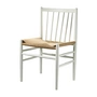 FDB Møbler - J80 Chaise, hêtre laqué blanc / tressage naturel