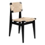 Gubi - C-Chair Dining Chair Paper Cord , chêne teinté noir