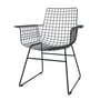 HKliving - Wire Arm Chair, noir