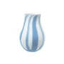 Broste Copenhagen - Ada Stripe Vase, H 22,5 cm, bleu clair