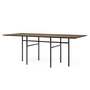 Audo - Snaregade Table de salle à manger, rectangulaire, 200 x 90 cm, noir / placage chêne teinté foncé