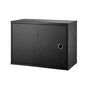 String - Module d'armoire avec porte, 58 x 30 cm, frêne teinté noir