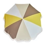 Jan Kurtz - Retro Parasol Ø 200 cm, blanc / taupe / nature / jaune