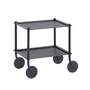 Muuto - Flow Chariot d'appoint, 2 étages, bleu-gris