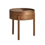 Woud - Arc Table d'appoint Ø 42 cm H 45 cm, noyer laqué