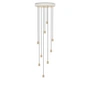 Tala - Brass Nine Lampe suspendue, blanc / laiton
