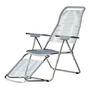 Fiam - Chaise longue Spaghetti , structure aluminium / toile grise