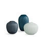 Kähler Design - Hammershøi Vase miniature, vert (lot de 3)