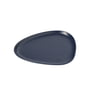 LindDNA - Curve Stoneware Lunch Plaque, 22 x 19 cm, navy blue