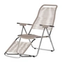 Fiam - Chaise longue Spaghetti , structure aluminium / toile taupe