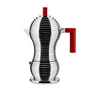 Alessi - Pulcina Cafetière espresso, 30 cl, argent / rouge