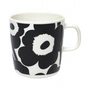 Marimekko - Oiva Unikko Gobelet avec anse, 400 ml, noir / blanc