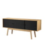 FDB Møbler - A85 Butler Sideboard, chêne naturel laqué / noir