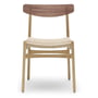 Carl Hansen - CH23 Chair, chêne huilé / noyer huilé / tressage naturel (cache-noyer)
