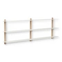 Gejst - Nivo Étagère murale D, chêne clair / blanc