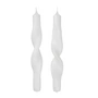 Broste Copenhagen - Twist Bougies, pure white (set de 2)